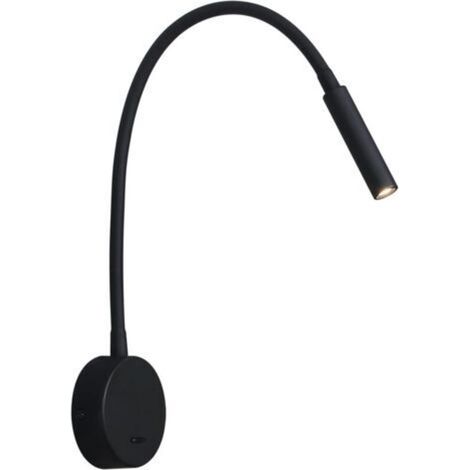 Black Reading Light, Flexible Gooseneck LED Lamp 3W 3000K Wall Mounted Reading Light 240V with Switch for Bedrooms Living Room Indoor Living Room (1/5)
