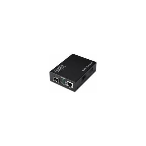 Digitus Gigabit-Ethernet-Medienkonverter, SFP-Steckplatz, ohne SFP-Modul, 10/100/1000Base-T auf SFP-Steckplatz. Mit Netzteil, DN-82130 (1/5)