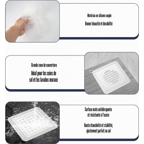 tappi di scarico in silicone antiodore, 20×20 cm (1/5)