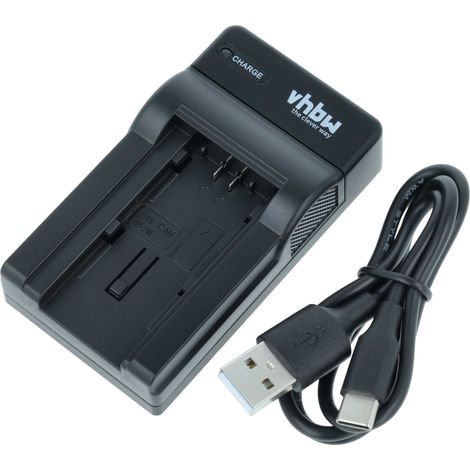 vhbw USB-C Ladegerät kompatibel mit Canon Legria HF R306, HF M506, HF R36, HF R37, HF M52, HF M56 Kamera - Ladeschale + USB-C Kabel Ladeanzeige (1/5)
