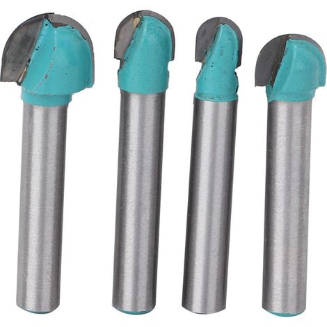 4 pièces 6mm tige ronde travail du bois fraise Bit bois noyau boîte routeur ensemble (1/5)