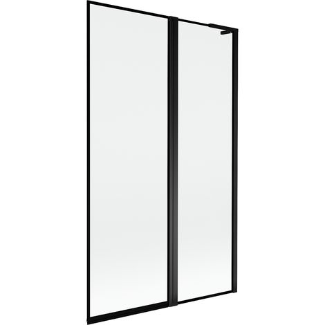 Mexen Mist L mampara de baño de 2 paneles derecha 110 x 150 cm, marco negro, negro - 8A9L-110-011-70-70-P (1/5)