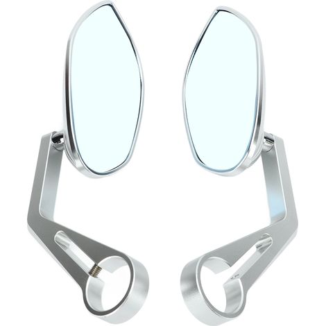rétroviseurs universels de 22 mm (0,87 po) pour guidon de moto, compatibles avec les modèles SUZUKI GSX250R, GSXR600 et GSXR750 (argent). (1/5)