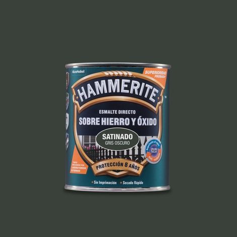 Esmalte satinado sobre hierro y óxido - 750 ml - Gris oscuro (1/4)