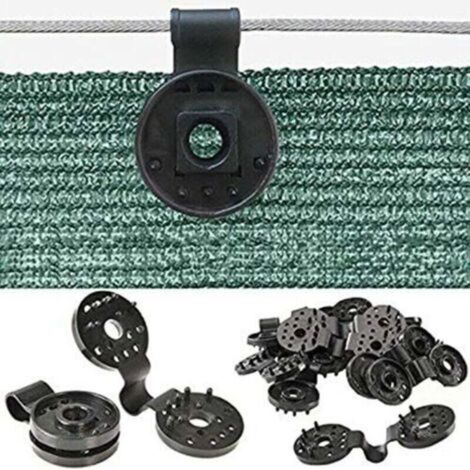 Attaches Filet Exterieur avec Oeillets pour Brise-Vue Toile Occultante et Tissu Coupe-Vent Lot de 50 (1/4)