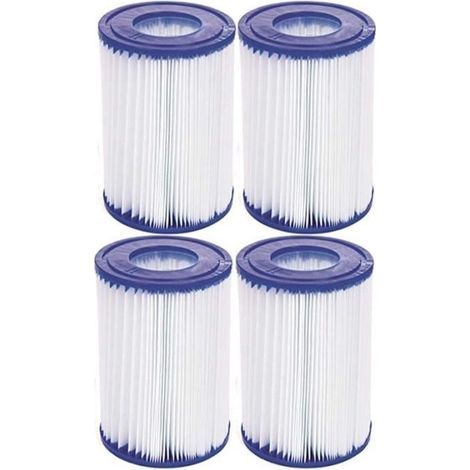 Cartouches de filtration pour Pompe Piscine - Bestway Type 2 FD2137 - Couleur blanche (1/4)