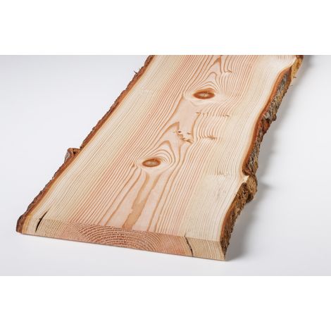Holzbrett Massivholz Douglasie unbesäumt 120 x 33 cm 30 mm