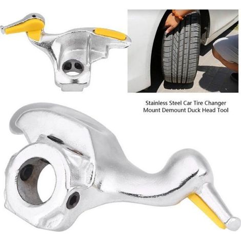 Outil de démontage de pneus - Tête de canard - Acier inoxydable - Diamètre 28mm - Argent (1/4)