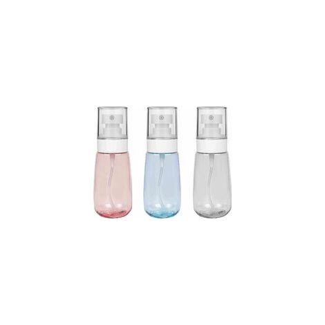 Botella pulverizadora de plástico reutilizable, vacía, para viajes, ideal para lociones para el cuidado de la piel, maquillaje en spray, perfumes y cosméticos (60 ml). (1/5)