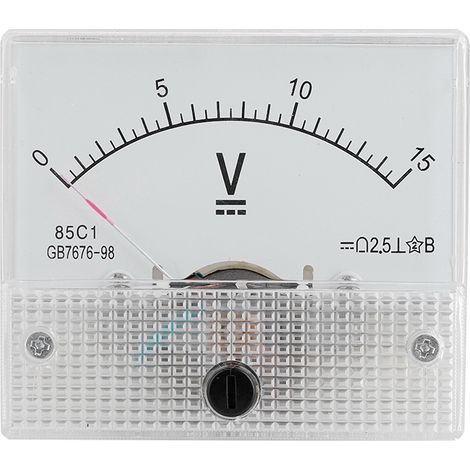 Voltmètre analogique DC 85C1 0-15V, précision 2.5, pour tableau de bord (1/5)