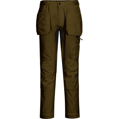 Pantaloni Stretch Wx2 Holster - 36 - Verde Oliva - Portwest