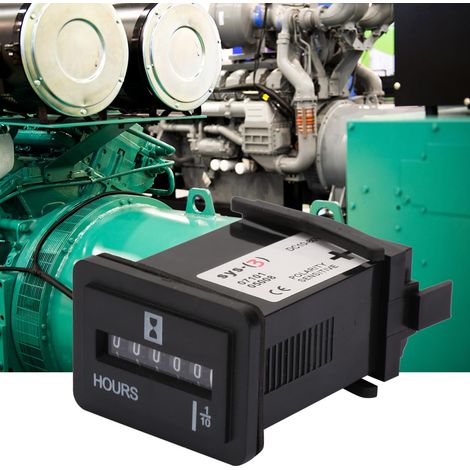 10-80V AC/DC 99999,9 Stunden Quarz-Betriebsstundenzähler für Motorgeneratoren (1/5)