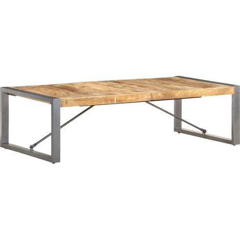 Couchtisch 140x70x40 cm Raues Mangoholz