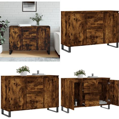 Sideboard Räuchereiche 104x35x70 cm Holzwerkstoff - Schreibtisch - Wohnzimmermöbel - Sideboard - Regal - Holzmöbel - Home & Living (1/5)