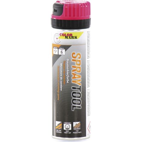 Spraytool Markierungsspray neonpink Sprühfarbe Farbspray für Baustellen 500 ml (1/5)