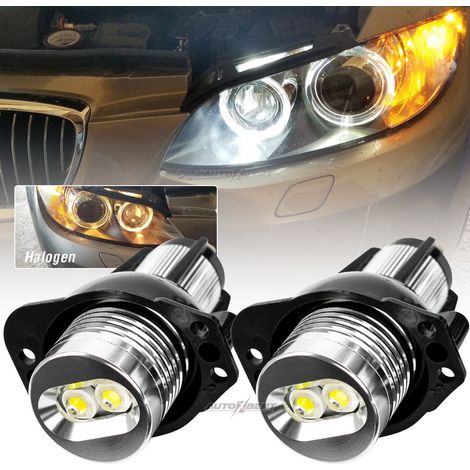 2 anneaux LED Angel Eyes pour BMW E90 E91, blanc xénon, feux de stationnement, 6000K