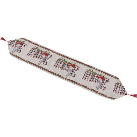 Wiederverwendbare, waschbare Weihnachtstischdecke, 1,8 m lang, aus festlichem Strickstoff, für Zuhause, Café, Typ 2 (1/5)