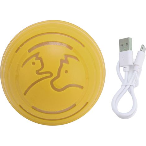 Balle interactive intelligente pour chien, jouet anti-ennui, rechargeable, auto-rebondissante, jaune (1/5)