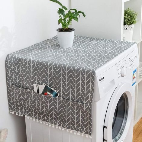 Housse de réfrigérateur, housse anti-poussière multifonctionnelle pour lave-linge, porte simple-AquaForge (1/5)
