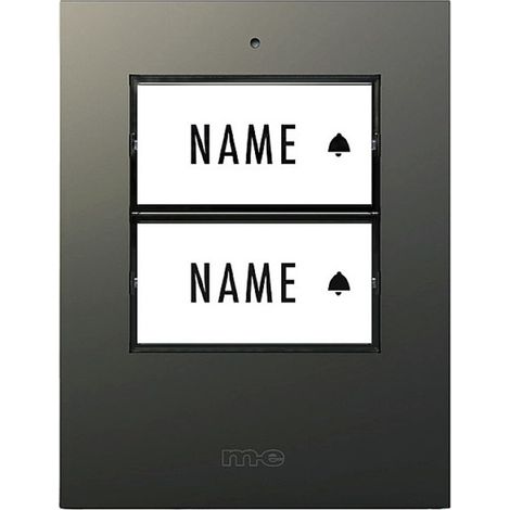 m-e modern-electronics 41305 Funkklingel Sender beleuchtet, mit Namensschild (1/2)