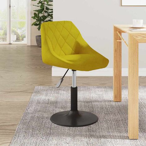 Beyamis Chaise de salle à manger en velours jaune moutarde (1/5)