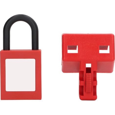 Dispositif de verrouillage de disjoncteur bipolaire avec cadenas pour interrupteur électrique (1/5)