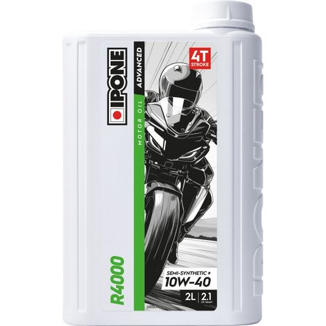 Aceite semisintético Ipone R4000 10W40 2L MA2 Ester para reducción de fricción Moto