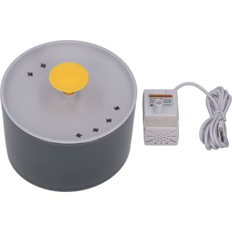 Grande fontaine à eau automatique pour chiens et chats, avec filtre gris, circulation, pour un usage quotidien, portable.-AquaForge (1/5)