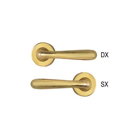 MEZZA MANIGLIA GOCCIA IN ZAMA FINITURA OTTONE LUCIDO- - SX - 4 pezzi COTTALI