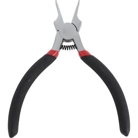 Chine à Nez Plate pour Bijoux Faisant des Pinces à Nez à Aiguille Plate de 5 Pouces avec des Poignées Plongées en PVC Conçues Ergonomiques (1/5)
