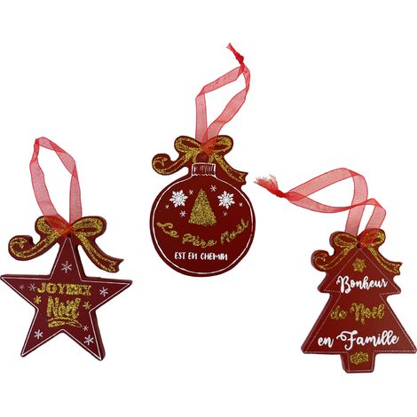 Set de 3 décoration de sapin à suspendre (1/4)