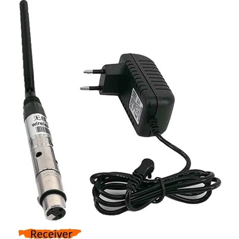 Transmisor DMX inalámbrico, comunicación fiable, diseño antiinterferencias, cable receptor largo, enchufe europeo. (1/2)