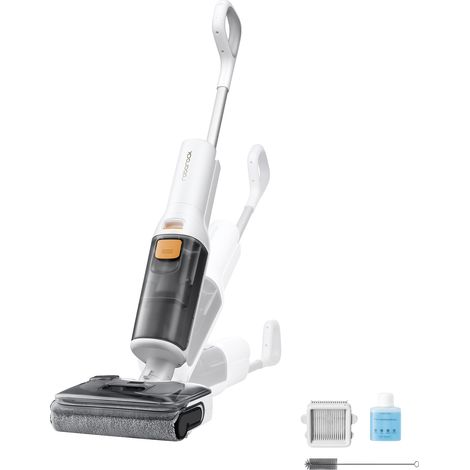 Roborock F25 GT Aspiradora en Seco y Húmedo, Aspiradora-Fregona Sin Cable de 20.000 Pa, Autolimpieza a 90 °C y Secado, Limpieza de Bordes, Diseño Plano de 180°, Compacta (12,5 cm), Ligera