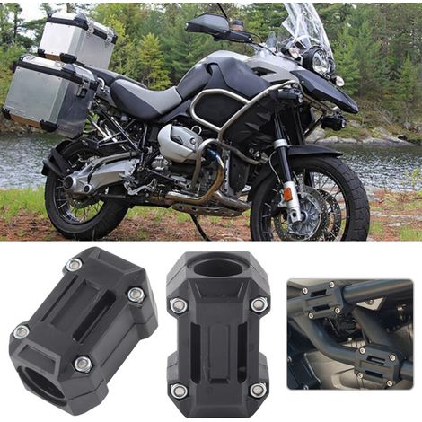 Set di tre pezzi di protezioni motore e cuscinetti antiurto per moto, misure 22/25/28 mm, adatti per R1200GS e R1150GS Defence. (1/5)