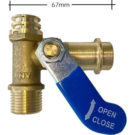 Llave de llenado Ferroli azul Domicompact (larga)