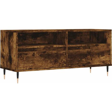 Mobile TV Rovere Fumo 100x34,5x44,5 cm in Legno Multistrato vidaXL (1/5)