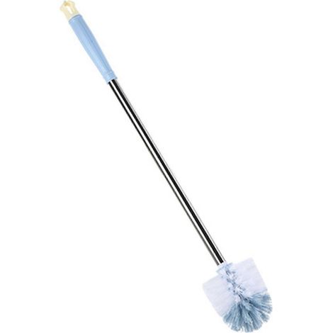 Brosse de nettoyage de toilettes en acier inoxydable à long manche, brosse hygiénique pour cuvette de toilettes, brosse de nettoyage pour salle de bain et usage domestique (1/5)