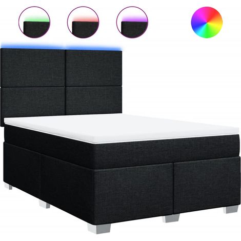 Maison Exclusive - Boxspringbett mit Matratze Schwarz 160x200 cm