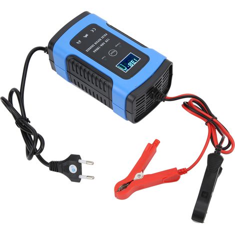 Chargeur de batterie moto 12V/6A, outil intelligent à écran numérique, réparation 100-240V prise UE (1/5)