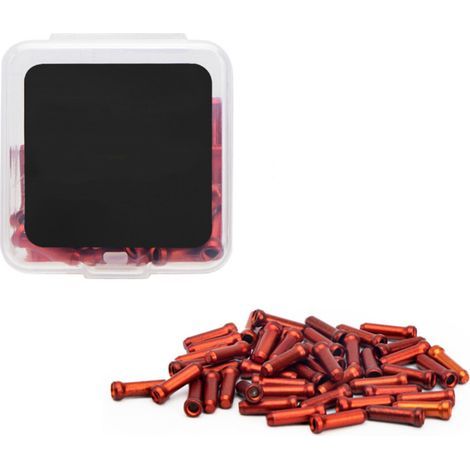Embout de câble de vélo, 50 pièces, couvercle de Tube de-Rouge (1/2)