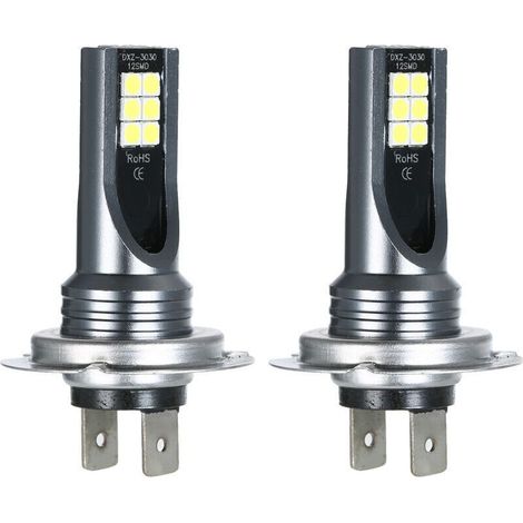 Spécifique H7 voiture LED antibrouillard 200W phares ampoules Kit 6000K blanc lumière courante HID décodeur antibrouillard ampoules, Noir (1/5)