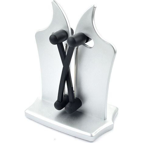 Knife Sharpener - Multi-Blade Manual Steel Sharpener - For All Types of Knives - Grey