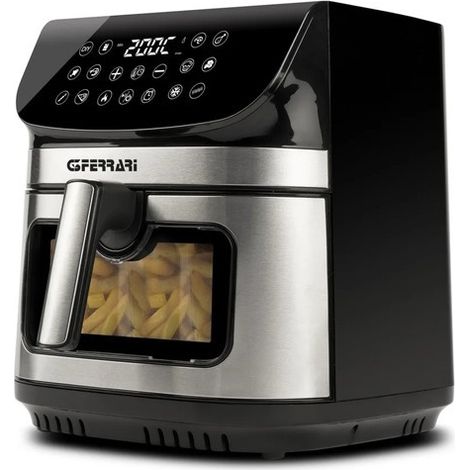 G3 Ferrari G10215 friggitrice Singolo 9 L Indipendente 2200 W Friggitrice ad aria calda Nero, Acciaio inox