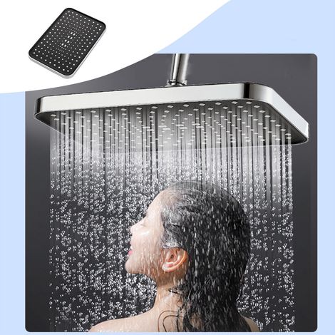 Douche Murale - Panneau Large 30x20 cm - Pression Renforcée - Facile à Nettoyer - Compatible Standard - 1 Pièce (1/5)