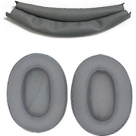 Coussinets d'oreille compatibles avec le casque WH-XB900N, oreillettes et arceau, coussinets de rechange en mousse souple, LX gris WHBYV (1/4)