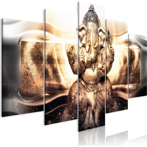 Tableau 5 Panneaux "Buddha Style Golden Wide" 100 x 200 cm (1/2)