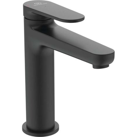 Ideal Standard Cerafine Nuovo - Waschtischarmatur mit ClickClack-Ablaufgarnitur, BlueStart, Seidenschwarz BD772XG
