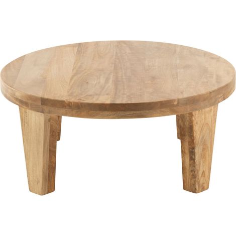 Table basse ronde en manguier naturel D80 - MAKATI