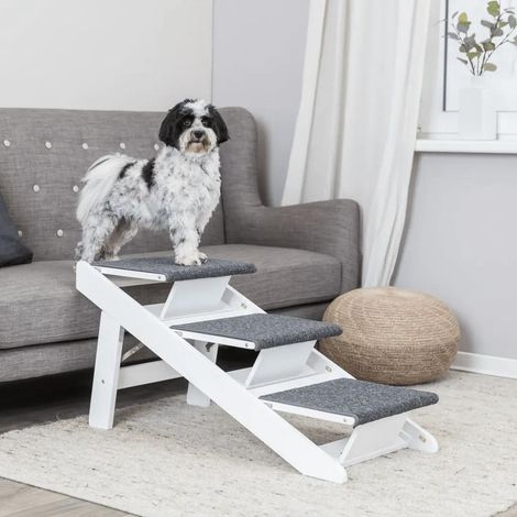 Trixie Faltbare Rampe für Hunde in Weiß und Grau