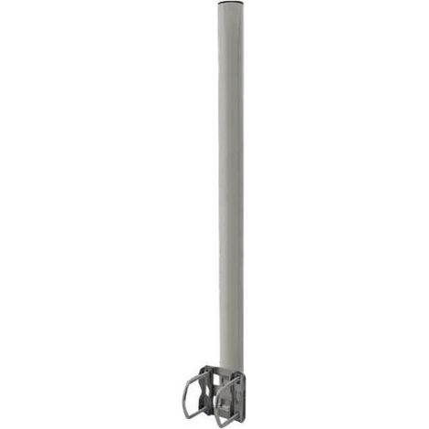 Support pour antenne parabolique - Megasat - Railing - Acier galvanisé - 2 pinces - Gris (1/4)